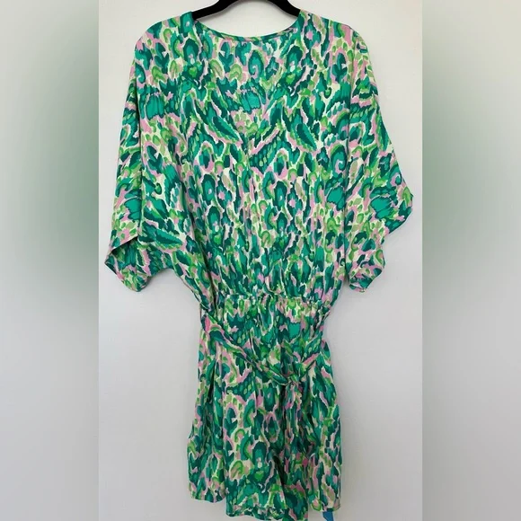 Cupshe Green Women's Lace Up Leopard Print Romper Size Medium NWT - Picture 2 of 9